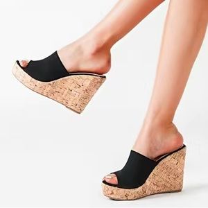 Women's Platform Wedge Peep Toe Sandals, 9.5